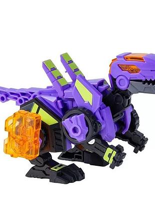 Динозавр трансформер dinoster пурпурный раптор бот eu580840-2