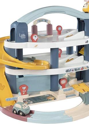 Ігровий набір smoby little великий гараж 3 поверхи 7600140203