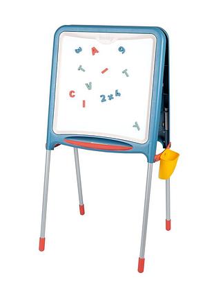 Двухсторонний мольберт буквы и цифры на металлических ножках smoby 410308