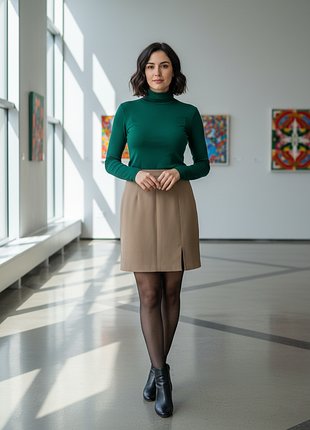 Бежева спідниця (світло-коричнева)