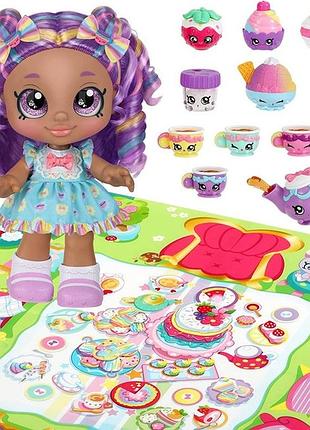 Игровой набор kindi kids kirstea кристи с набором для чаепития и аксессуарами shopkins