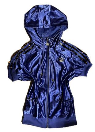 Adidas & respect me, short-sleeve zip hoodie