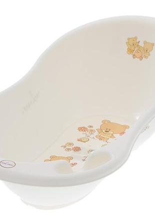Ванна дитяча tega baby lux teddy bear 86 см біла перлина