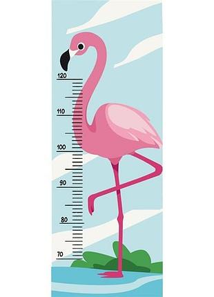 Ростомер-картина по номерам artcraft фламинго 30х80 см