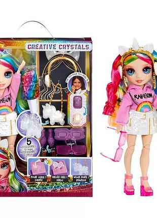 Ігровий набір з лялькою rainbow high creative crystals амая