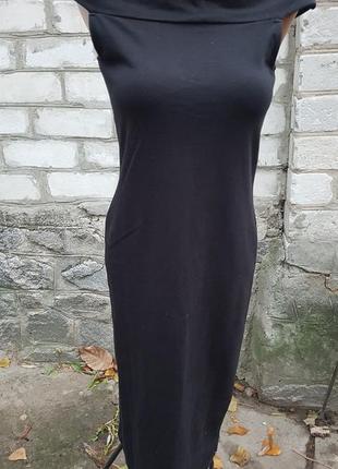 Черное трикотажное платье asos