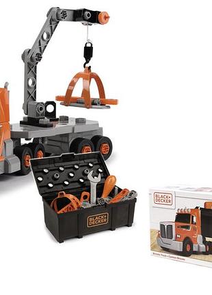 Ігровий набір black decker вантажівка з кейсом краном та інструментами 360912