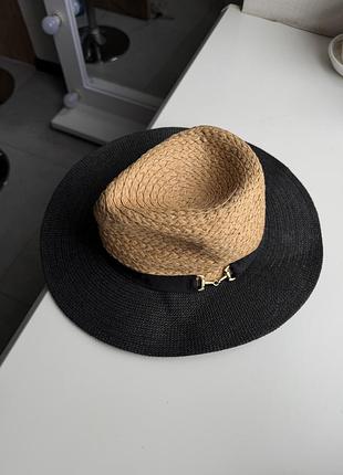 Капелюх солом'яний фетровий канотьє зі стійкими полями капелюх федора