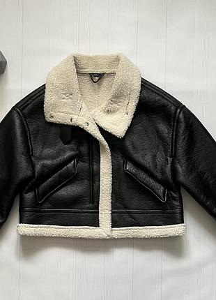 Жіноча куртка косуха на штучному хутрі