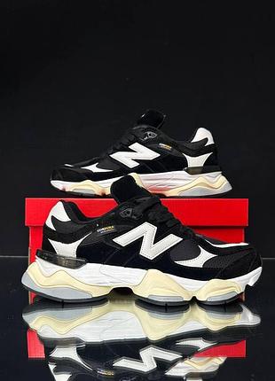 Р.43-46 кроссовки new balance 9060 black white yellow cordura 0680