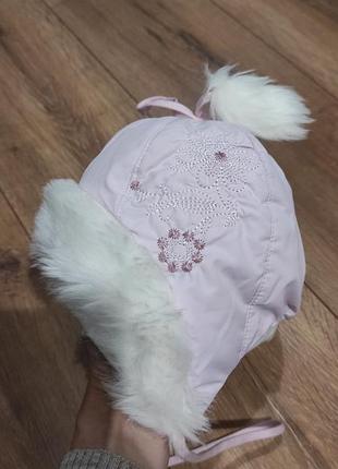 Зимняя шапочка для новорожденных р. 42