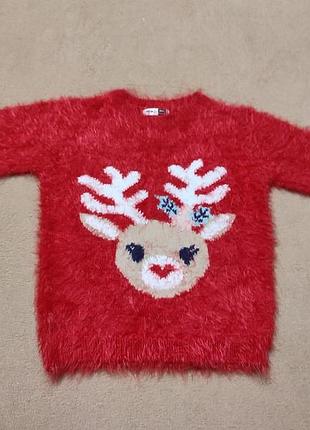 Свитер детский, новогодний, 92 см
