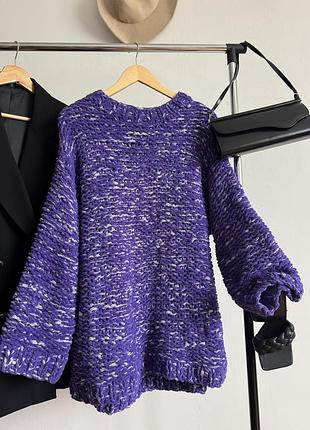 Велюровий оверсайз светр