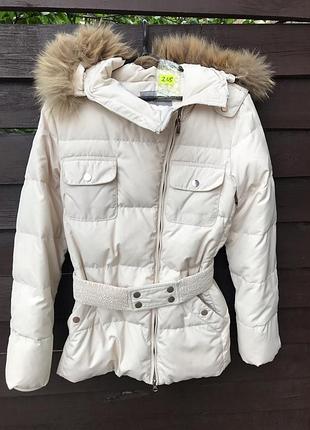 Фото 443 пуховик ostin с натуральным мехом размер s
