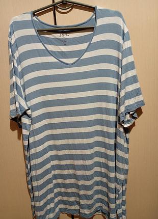 Батал!! футболка женская удлиненная, размер 20/24.