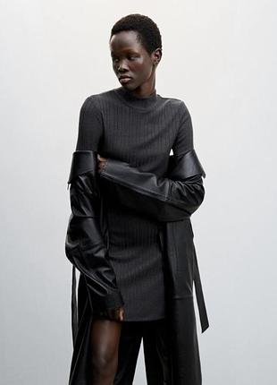 Сукня міні плаття гольф плаття з довгим рукавом трапеція мини платье гольф с длинным рукавом