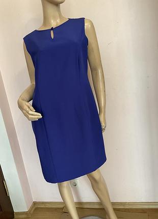 Нарядное платье- футляр королевского синего цвета/ l- xl/ brend debenhams