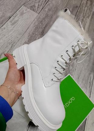 Кожаные зимние ботинки