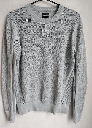 Allsaints серый сетчатый джемпер