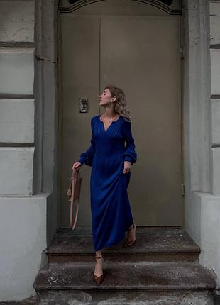 Вязанное теплое платье шерсть кашемир