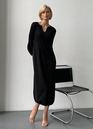 Вязаное теплое платье шерсть кашемир