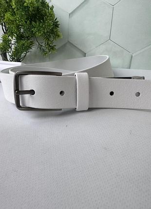 Жіночий білий ремінь із натуральної шкіри шкіряний ремінець
