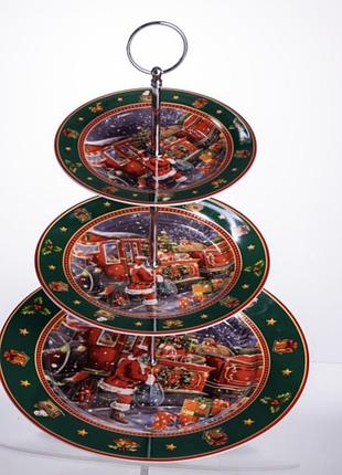 Етажерка для фруктів та десертів santa порцелянова 34 см