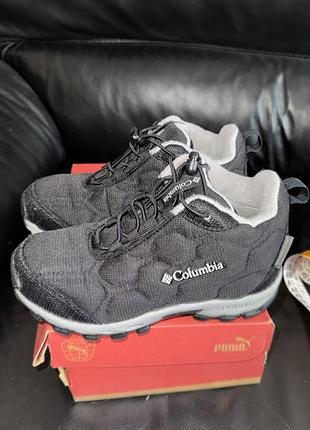 Черевики дитячі columbia waterproof утеплені чорні 28 розмір демісезонні