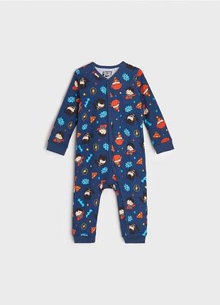 Ромпер комбинезон человечек для мальчика sinsay синий 86 размер 12-18 месяцев