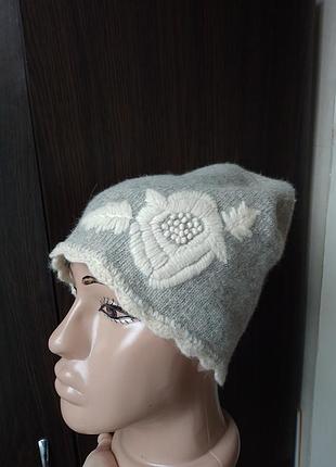 Шапка шерстяна,шапка вінтажна