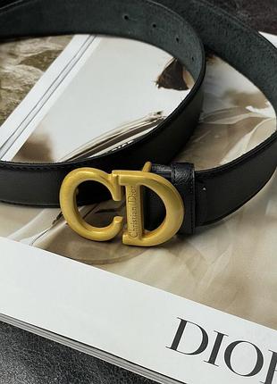 Ремінь жіночий шкіряний  leather belt black/gold чорний пояс золота жерсть