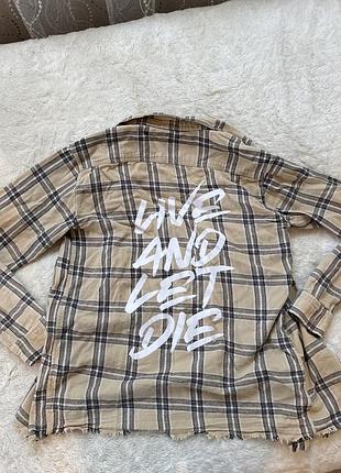 Сорочка тепла трендова з надписом zara