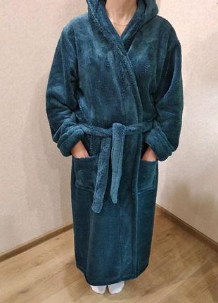 Теплый махровый халат