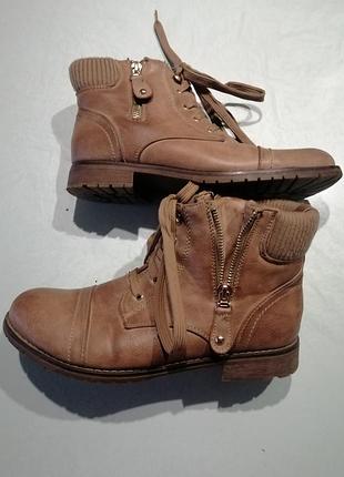 Ботинки/ботинки женские цвет беж, кожезам, утепленные