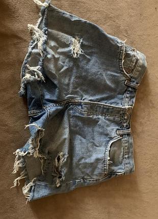 Джинсові світло-голубі рвані шорти perfect jeans 38 р