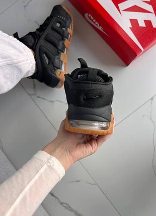 Nike air more uptempo low black gum 4
