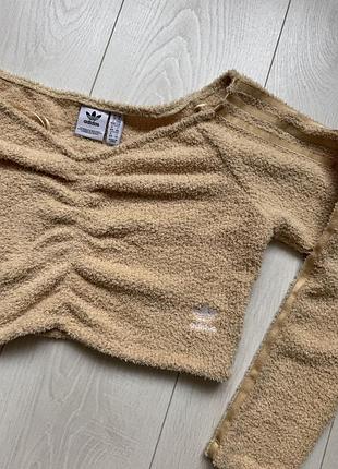 Кроп светр адідас три полоски 2