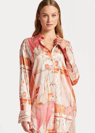 Подовжена оверсайз сорочка рубашка сукня плаття натуральний шовк gant