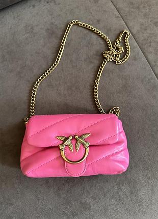 Сумка pinko love bag - яркая розовая, оригинал