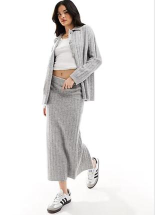 Теплый свет серая юбка asos