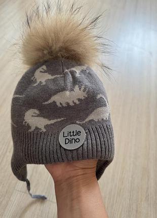 Дитяча зимова шапка з бубоном