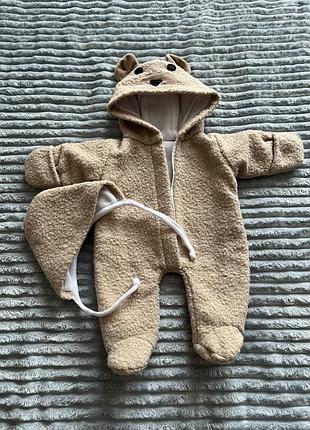 Комбінезон теплий з шапочкою