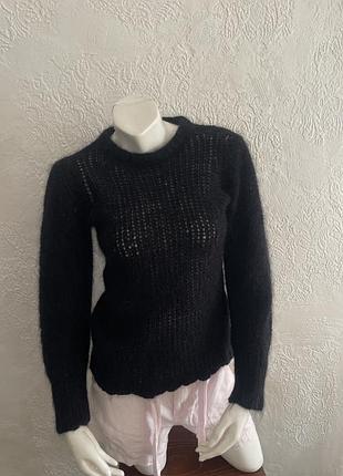 Светр чорний, мохер, вовна