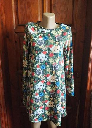 Платье "merry christmas"новогоднее  40-42 р.