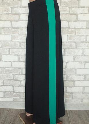 Трикотажные широкие брюки трубы с лампасами палаццо от asos