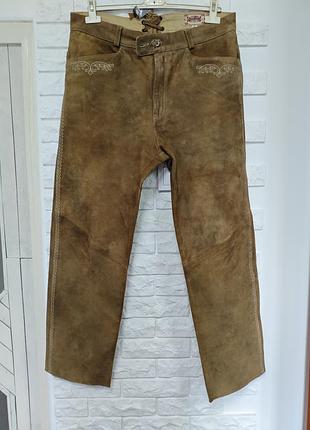 Stockerpoint 52 р w 34 штани шкіряні коричневі баварські октоберфест чоловічі