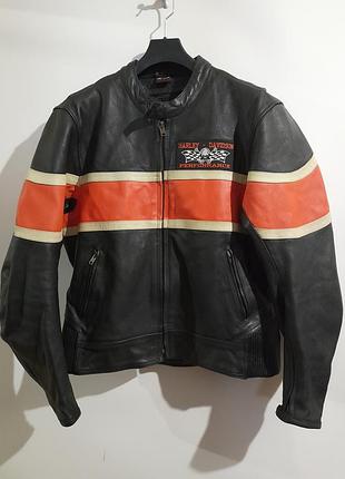 Мужская кожаная байкерская мотокуртка kerozen harley-davidson performance
