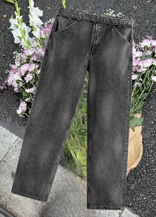 Джинсы с высокой посадкой с ремешком zara relax fit р.s