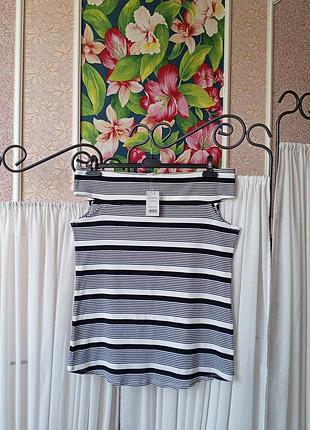 Красива футболка топ в полоску в рубчик george.