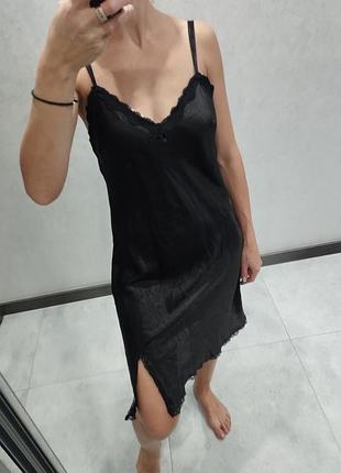 Комбинация черная атласная